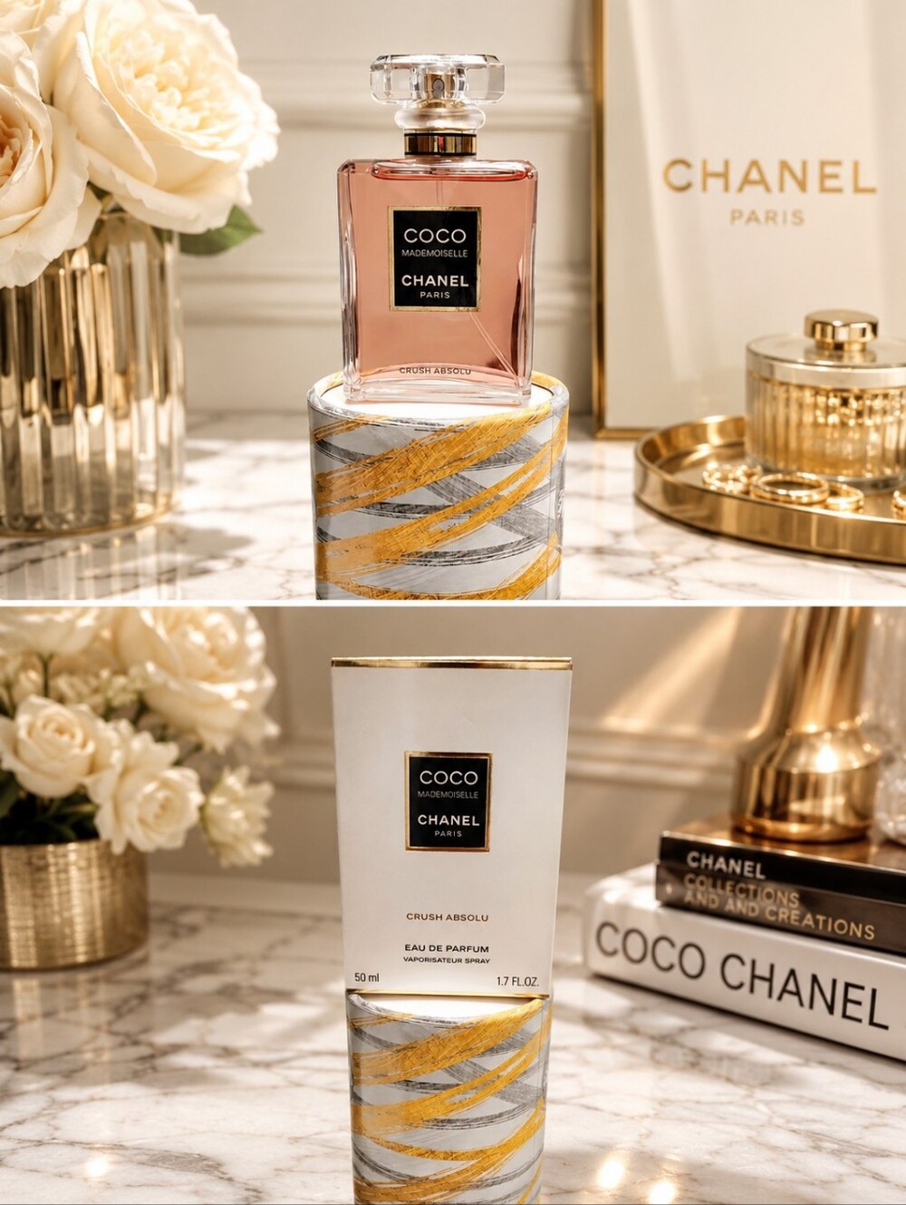 CHANEL Coco Mademoiselle Pink and Gold Accent Perfume 1.7 FL OZ